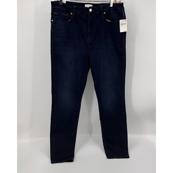 Good American Good Legs Jeans Size 18 Dark Wash High Rise Skinny Stretch Denim - Picture 1 of 16